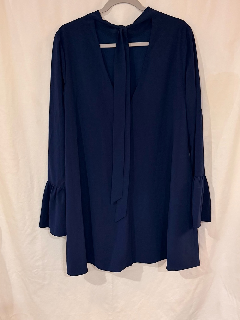 Lulu's Navy Ruffle Cuff Mini Dress - Picture 2 of 3
